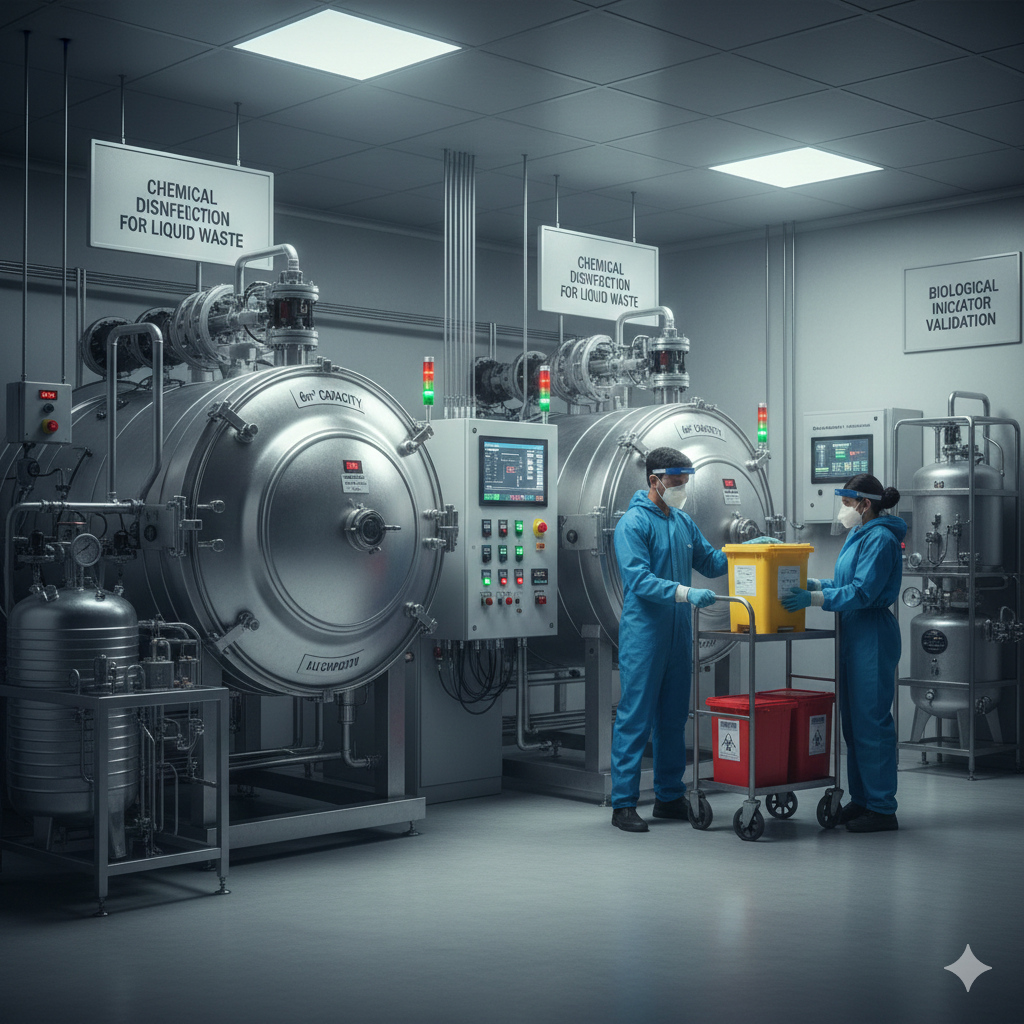 Industrial autoclave sterilization